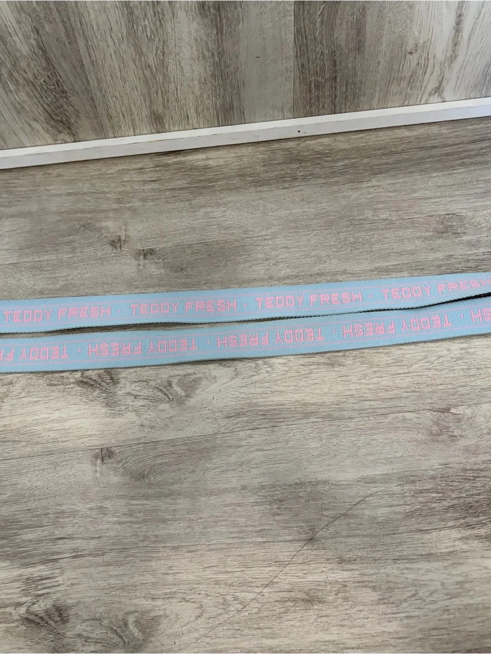Teddy Fresh D-Ring Webbing Belt Pink Blue Embroidered Logo Streetwear 51